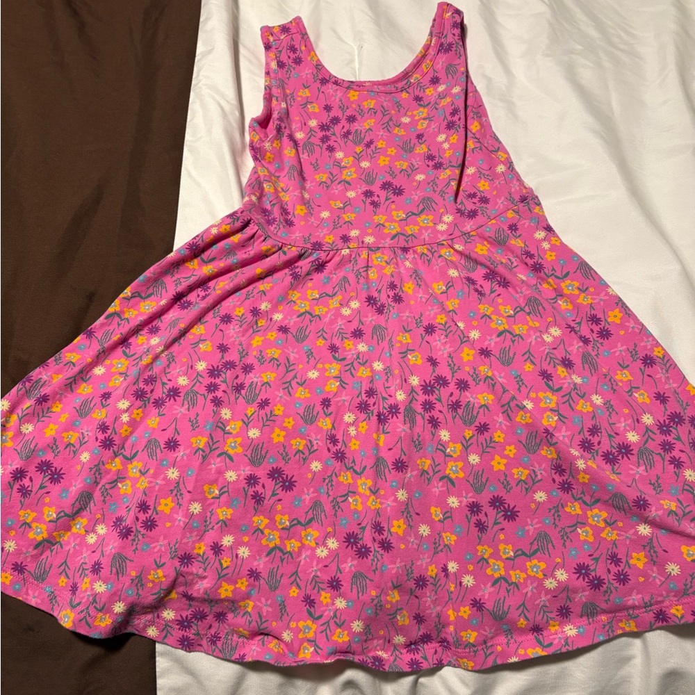 Tea Collection Pink Floral Kids Dress